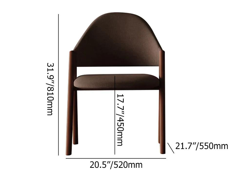 Gray Linen Upholstered Dining Chair Side Chair (Set of 2)