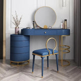 White Makeup Vanity Dressing Table with Swivel Cabinet Mirror & Stool Included