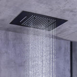 20'' Wall-Mounted LED Thermostatic Shower System with Waterfall Rain & 4 Body Jets