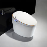 White One-Piece Elongated Automatic Smart Toilet Floor Mounted Self-Clean