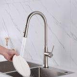 Kitchen Faucet with Sprayer Pull Down Touch Faucet Brushed Nickel Stainless Steel