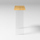 47.2" Wood Floating Bar Table Acrylic Base Bar Height Pub Table Rectangle