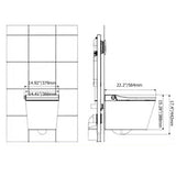 Elongated One-Piece Wall Mounted Automatic Toilet with In-Wall Tank & Carrier System