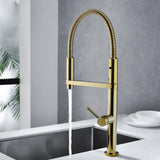 Rose Gold Single Hole High Arc Magnetic Kitchen Faucet Dual-function Spray
