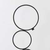 Black LED Floor Lamp 5-Ring Novelty Dimmable Standing Lamp