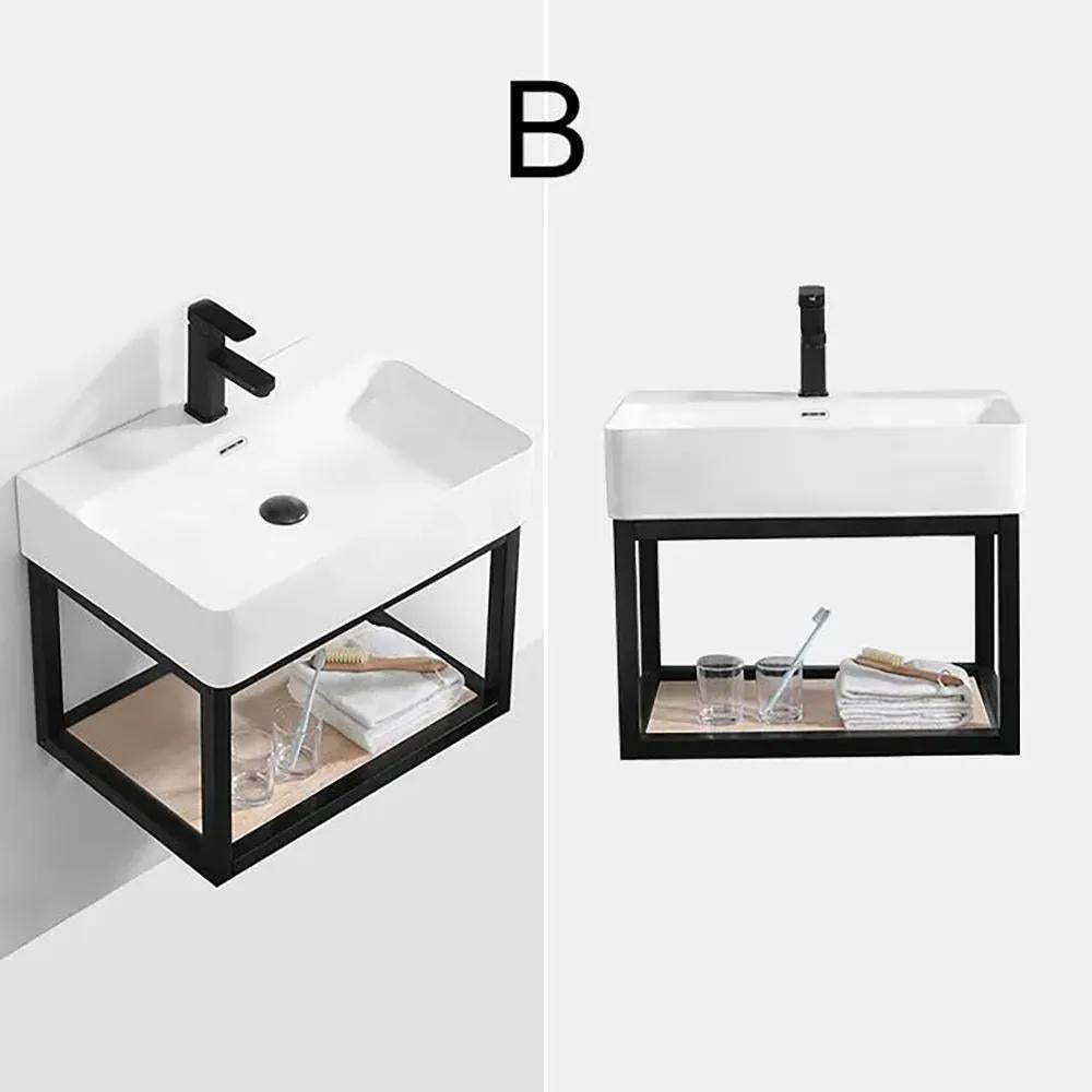 20" Modern Floating Bathroom Vanity with Single Sink and Shelf Space Saving