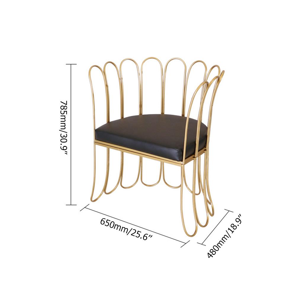 Pink Velvet Upholstered Accent Chair in Gold Legs Accent Chair