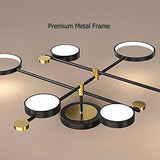 Modern Semi Flush Mount Lighting Gold Ceiling Light Fixture LED Ring