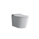 Elongated One-Piece Wall Mounted Automatic Toilet with In-Wall Tank & Carrier System