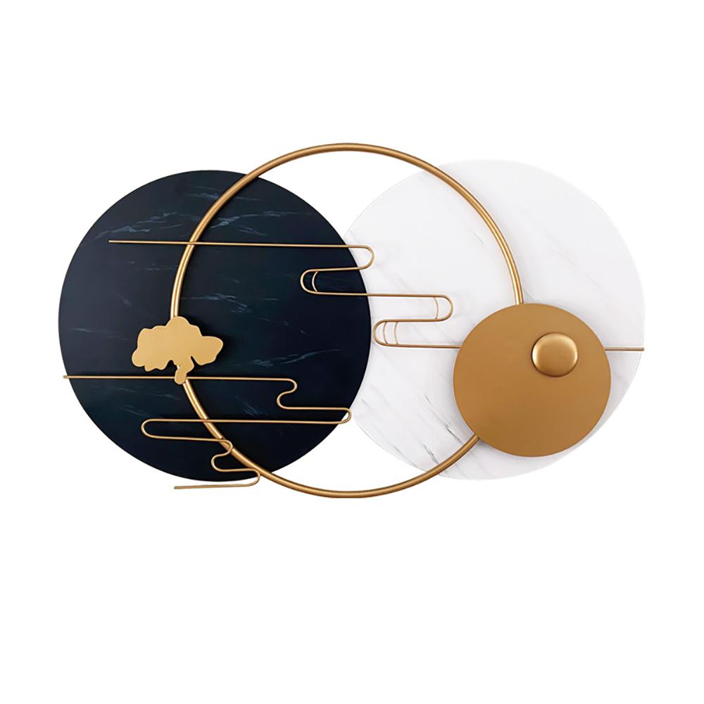 Modern Geometric Patterns Metal Wall Hanging Decor Chinese Art