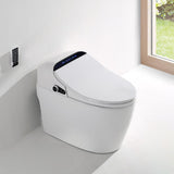 Modern Smart One-Piece 1.27 GPF Floor Mounted Elongated Toilet and Bidet with Seat