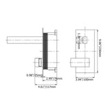 Modern Brushed Gold Wall Mount Bathroom Sink Faucet Solid Brass