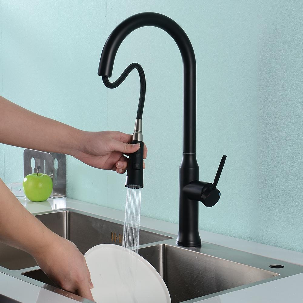 Kitchen Faucet with Sprayer Pull Down Touch Faucet Brushed Nickel Stainless Steel