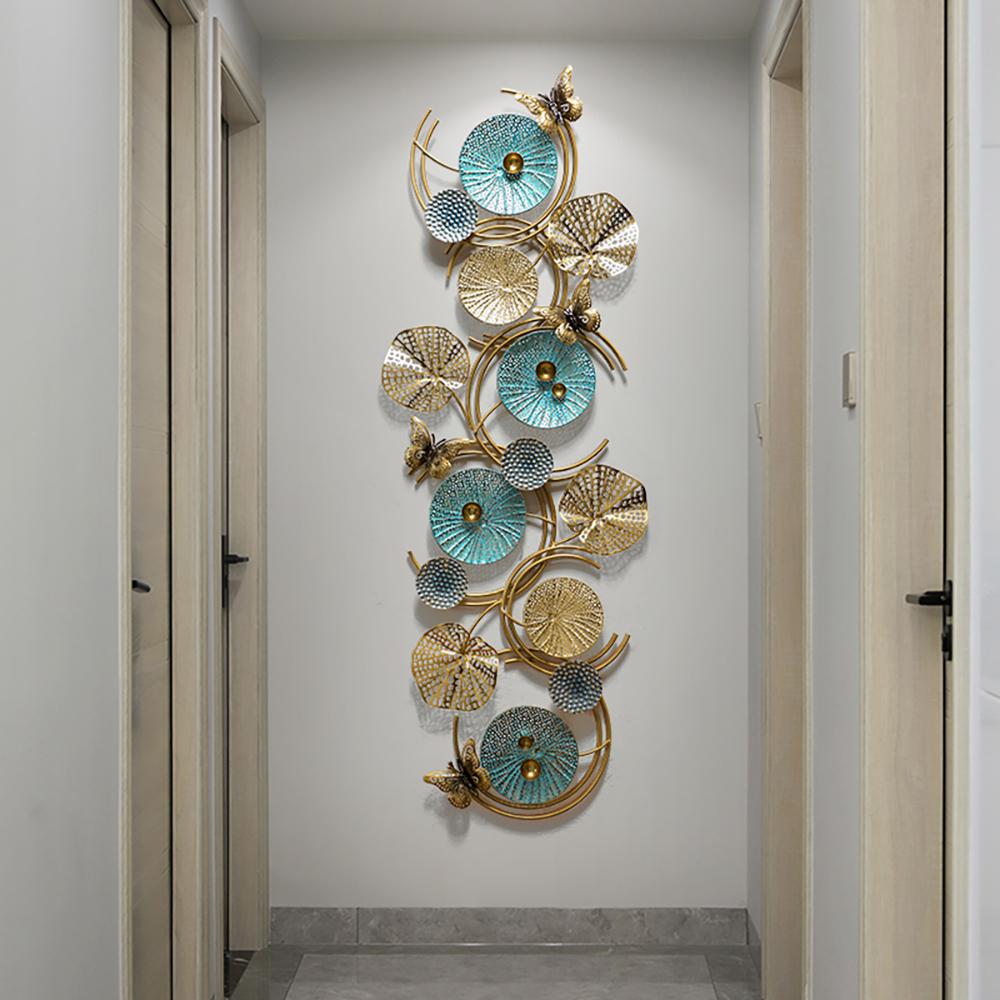 3D Lotus Leaves Wall Decor Home Luxury Metal Wall Art