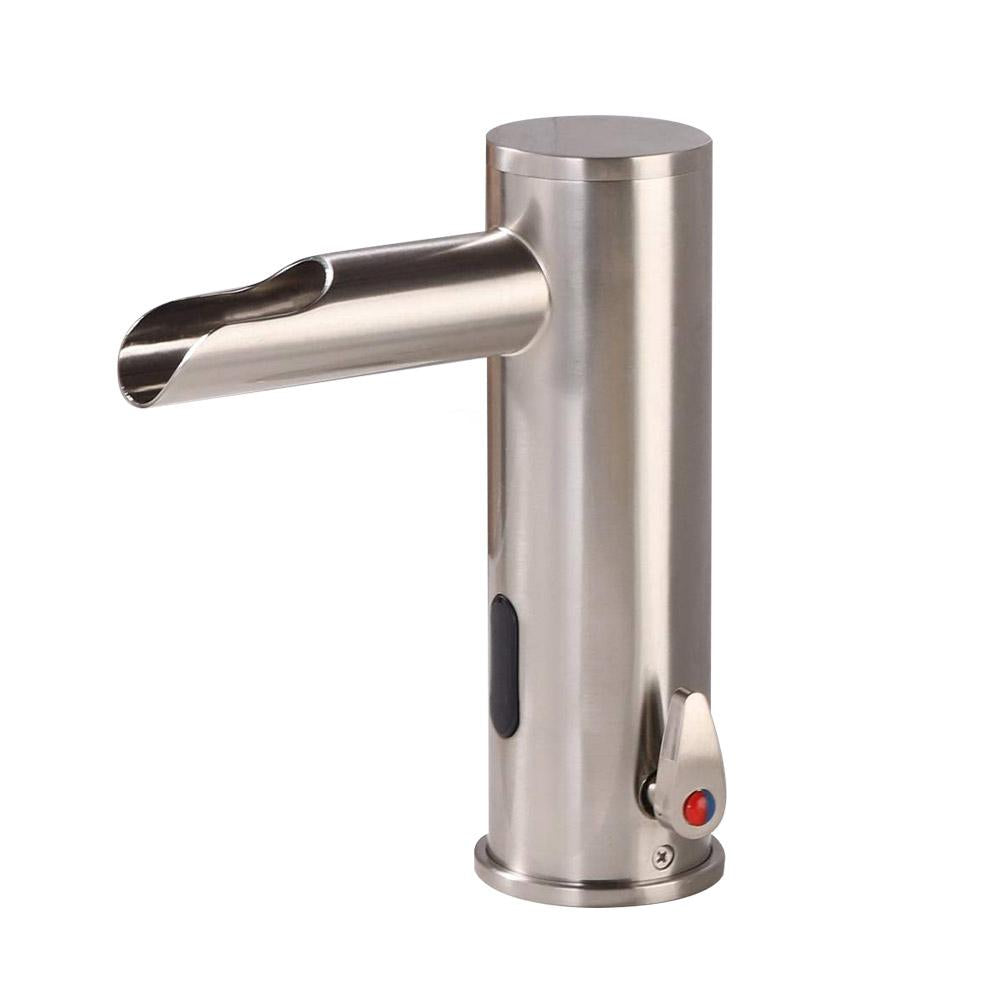 Waterfall Spout Touchless Electronic Automatic Sensor Hot & Cold Bathroom Sink Faucet