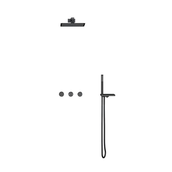 Wall-Mounted Double Functions Shower System with Standard Valve in 