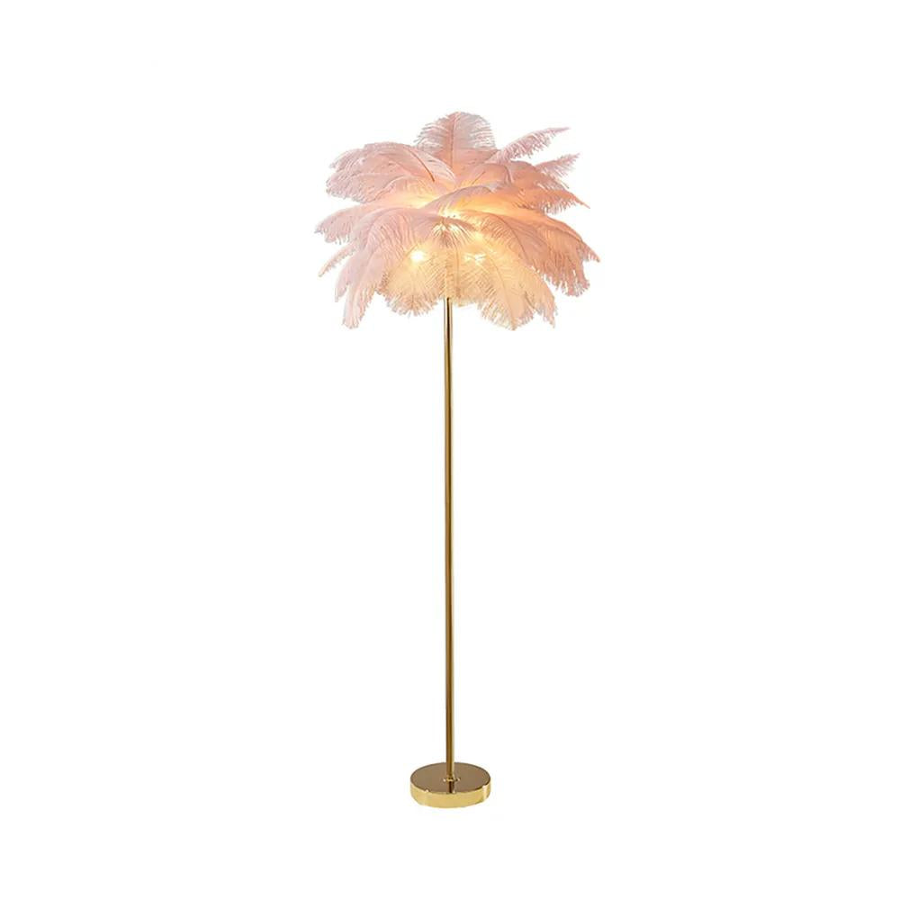 Pink Feather Gold Floor Lamp Unique Tree Standing Lamp