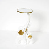 White End Table with Tray Top Decor Elephant Shape Side Table-End & Side Tables,Furniture,Living Room Furniture