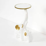 White End Table with Tray Top Decor Elephant Shape Side Table-End & Side Tables,Furniture,Living Room Furniture