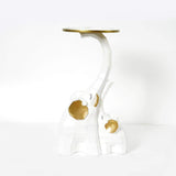 White End Table with Tray Top Decor Elephant Shape Side Table-End & Side Tables,Furniture,Living Room Furniture