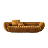 85" Yellow Velvet Upholstered Sofa 3-Seater Sofa Luxury-Richsoul-Furniture,Living Room Furniture,Sofas & Loveseats