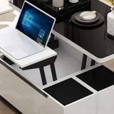 Modern White Lift Top Coffee Table with Drawers & Storage Multifunction Table-Richsoul-Coffee Tables,Furniture,Living Room Furniture