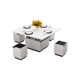 Modern White Lift Top Coffee Table with Drawers & Storage Multifunction Table-Richsoul-Coffee Tables,Furniture,Living Room Furniture