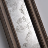 French Candle 3-Light Mirrored Wall Sconce Weathered Wood Panel & Metal