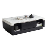 Modern Marble Coffee Table with Storage & Drawers in Wood-Wehomz-Coffee Tables,Furniture,Living Room Furniture