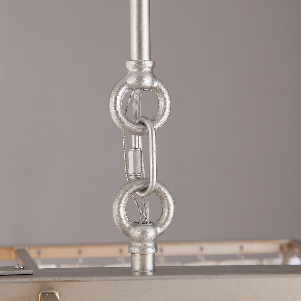 Elsa 6-Light White Mother of Pearl Tiered Kitchen Island lighting Mediterranean Pastoral