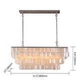 Elsa 6-Light White Mother of Pearl Tiered Kitchen Island lighting Mediterranean Pastoral