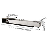 Modern TV Stand Retracted & Extendable 3-Drawer Media Console-Wehomz-Furniture,Living Room Furniture,TV Stands