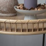 Modern Side Table Rattan Bar Cart with Rolling Foot Woven Side Table-Richsoul-End & Side Tables,Furniture,Living Room Furniture