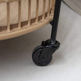 Modern Side Table Rattan Bar Cart with Rolling Foot Woven Side Table-Richsoul-End & Side Tables,Furniture,Living Room Furniture