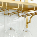 Nordic Wall Mounted Wine Rack Glass Rack in Gold