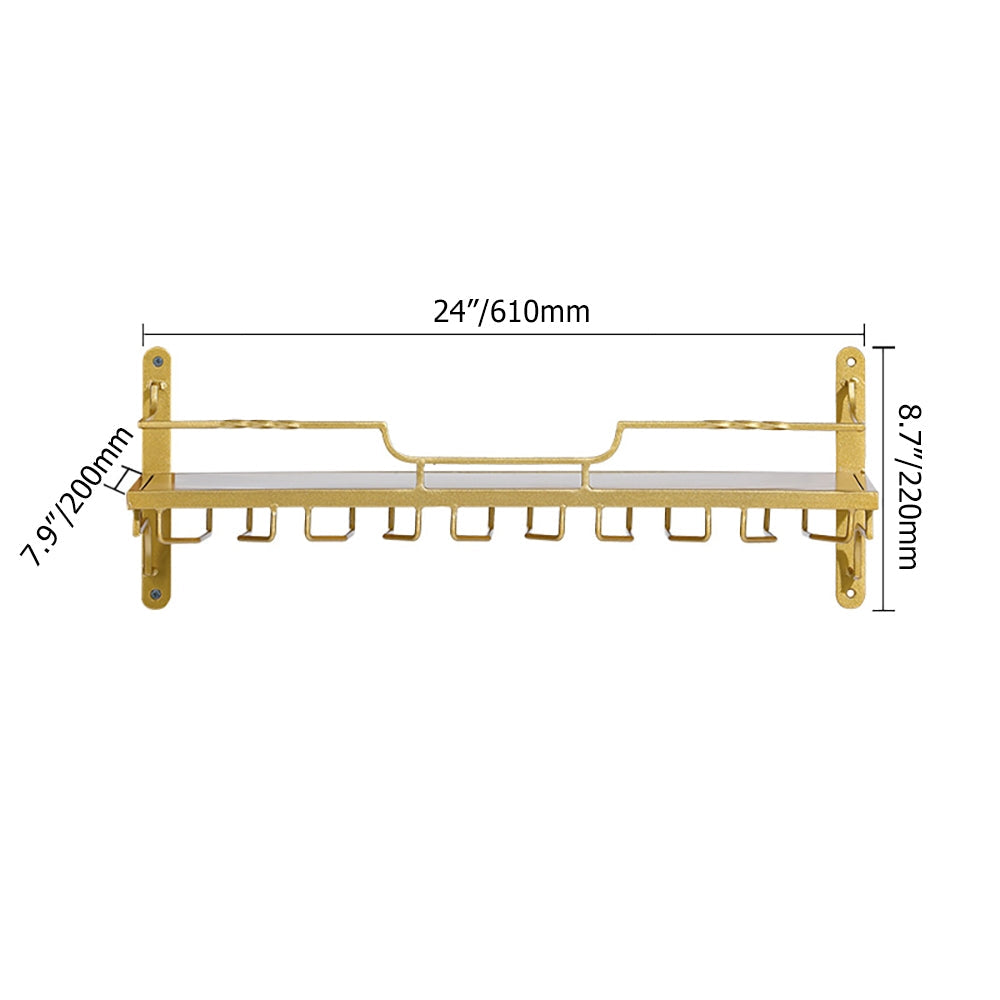 Nordic Wall Mounted Wine Rack Glass Rack in Gold