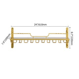 Nordic Wall Mounted Wine Rack Glass Rack in Gold
