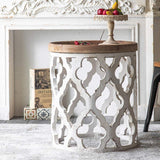 Retro Style White End Table Wooden Tray Tabletop Side Table-Richsoul-End & Side Tables,Furniture,Living Room Furniture