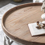 Retro Style White End Table Wooden Tray Tabletop Side Table-Richsoul-End & Side Tables,Furniture,Living Room Furniture