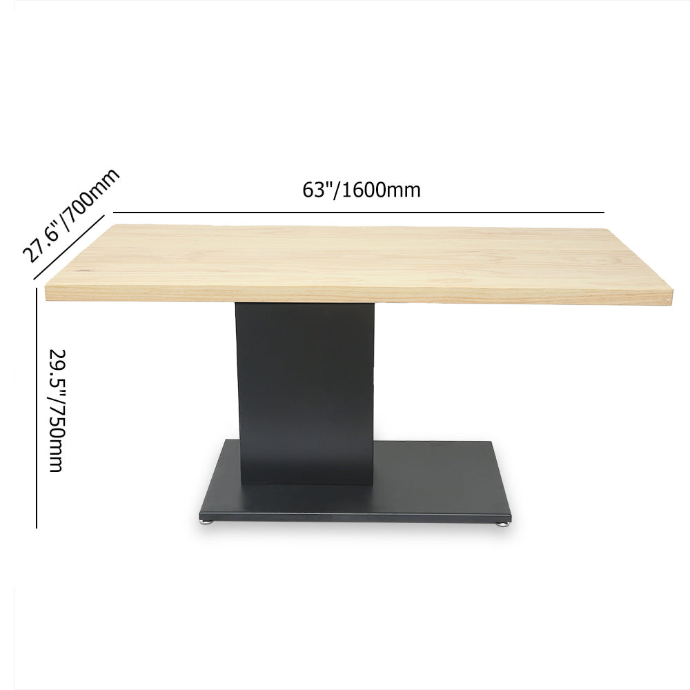 63" Rectangular Dining Table Modern Industrial Table