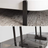 Lift Top Storage Lacquer Coffee Table And Side Table Set in White & Black-Richsoul-Coffee Tables,Furniture,Living Room Furniture