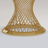 Modern 51" Round Dining Table Faux Marble Tabletop & Golden Stainless Steel Pedestal