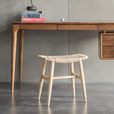 Natural Rattan Ash Wood Stool Ottoman Stool-Furniture,Living Room Furniture,Ottomans & Benches