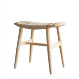 Natural Rattan Ash Wood Stool Ottoman Stool-Furniture,Living Room Furniture,Ottomans & Benches
