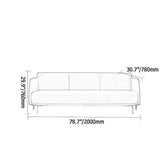 Modern Mid-Century Upholstered Sofa White & Gray Linen Brushed  Microfiber Leather Sofa-Richsoul-Furniture,Living Room Furniture,Sofas & Loveseats