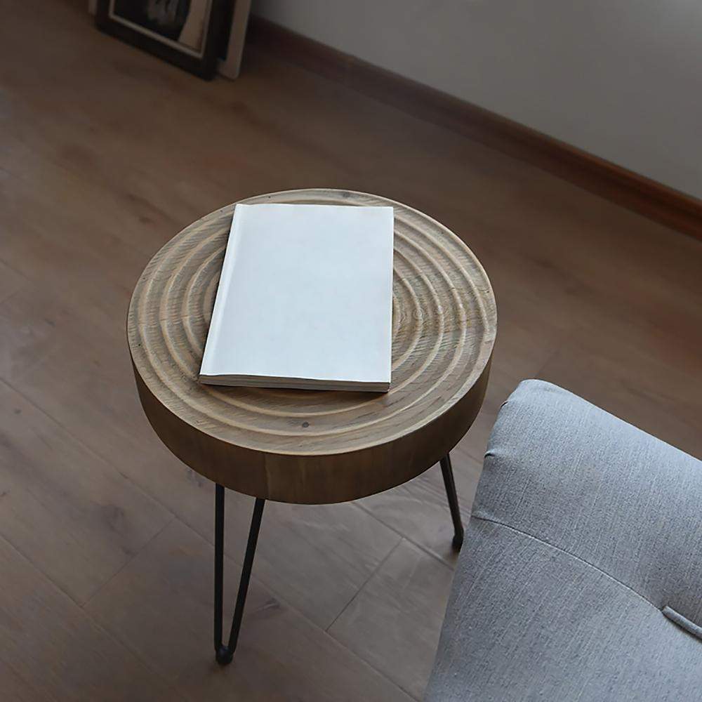 Solid Wood 2 Piece Nesting Coffee Table 3 Leg Natural Wood Veneer-Richsoul-Coffee Tables,Furniture,Living Room Furniture