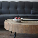 Solid Wood 2 Piece Nesting Coffee Table 3 Leg Natural Wood Veneer-Richsoul-Coffee Tables,Furniture,Living Room Furniture