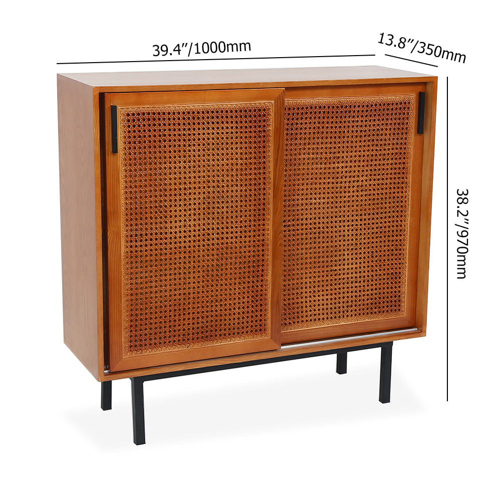 Modern Sideboard Storage Cabinet Cupboard Chest with Sliding Doors 1 Shelves