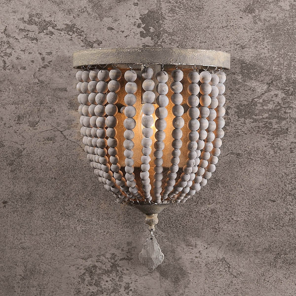 Beaded wall store sconce