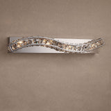 Clear Crystal Metal Base 4-Light Modern Bathroom Wall Sconce in Chrome